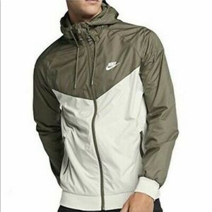 Nike Men's Olive and White Windbreaker